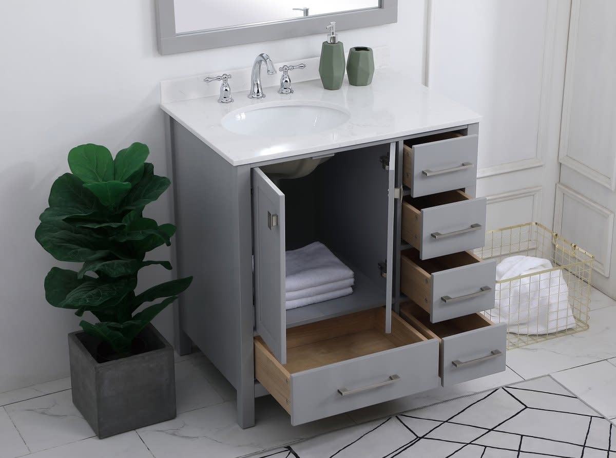 Elegant Lighting VF18832-BS Irene 32″ – Grey