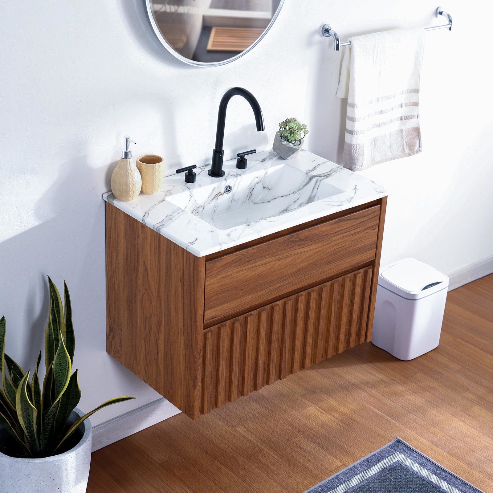 JONATHAN Y Lighting VAN1017 Sherwin 29″ Single Wall Mounted – Wood