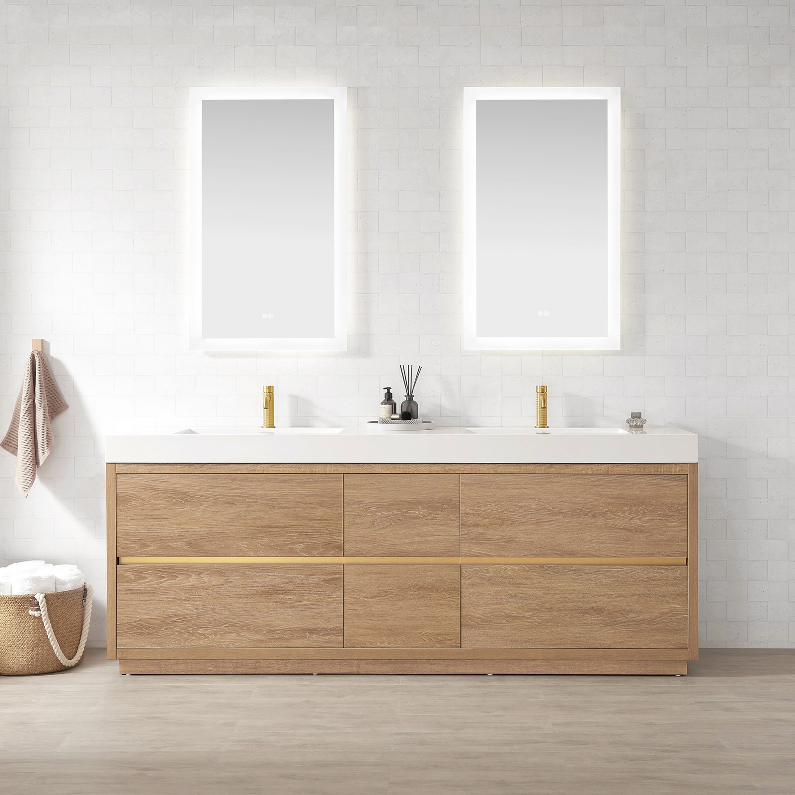 Miseno MV-HUES84-WHT-NM Huesca 84″ – North American Oak