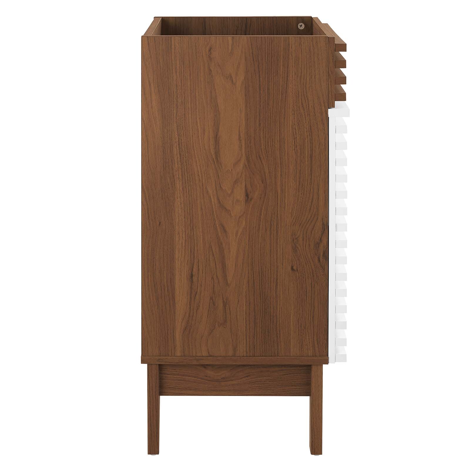 Modway Render 18″ Bathroom Vanity in White Walnut – Sink Basin Not Included