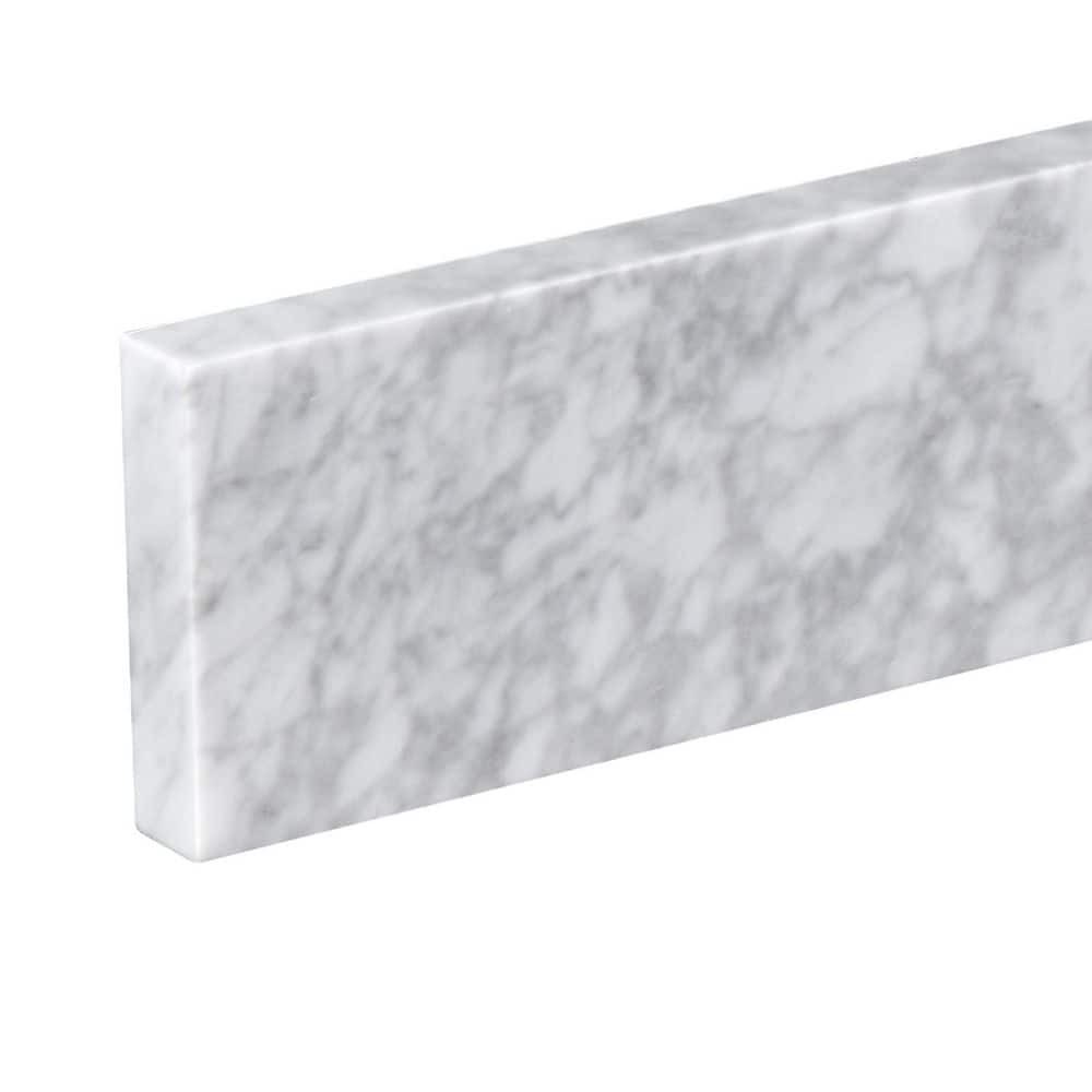 LANDOLT 36 in. W Marble Vanity Backsplash in Carrara White