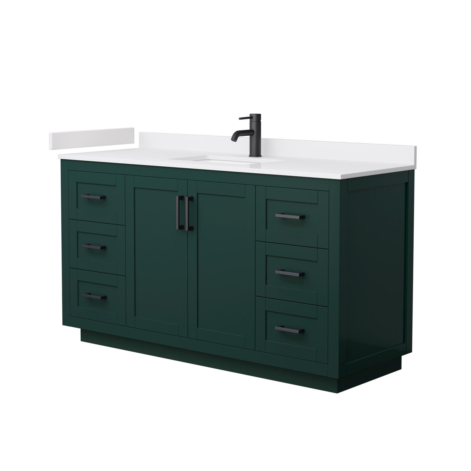 Wyndham Collection WCF2929-60S-VCA-MXX Miranda 60″ – Green / Carrara Cultured