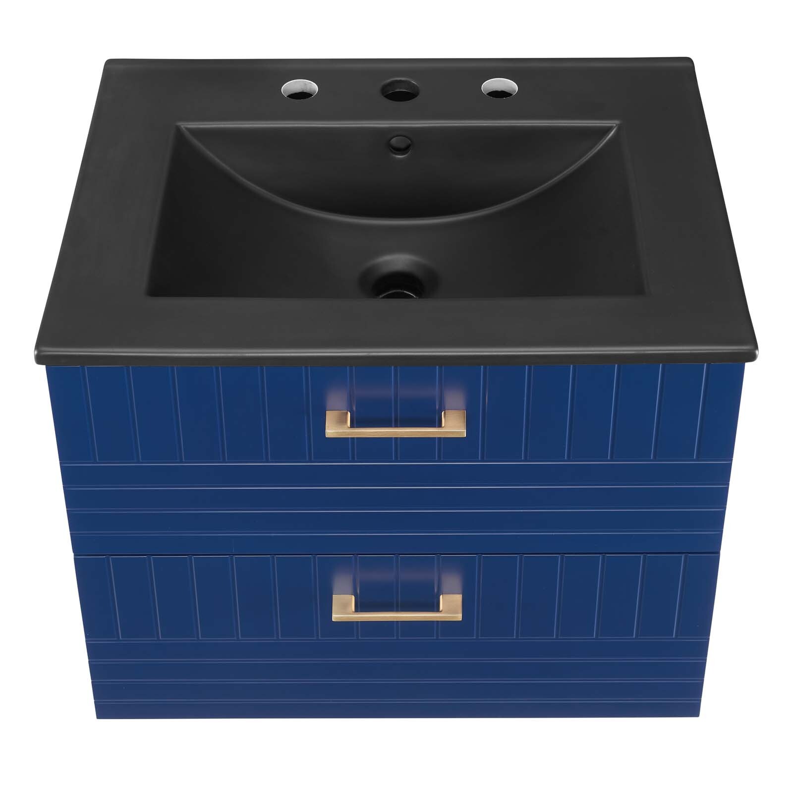 Modway Daybreak 24″ Wall-Mount Bathroom Vanity in Blue Black