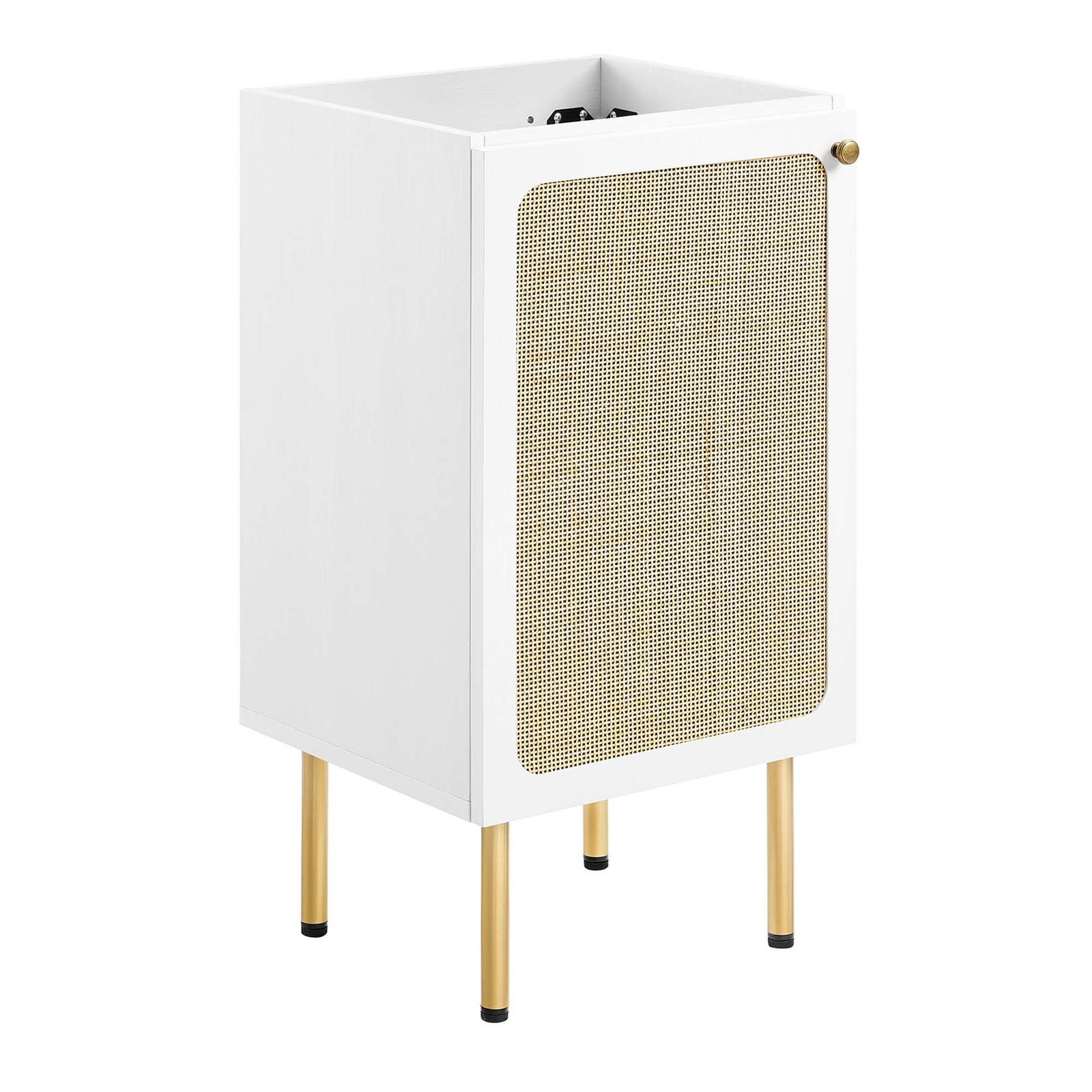 Modway Chaucer 18” Bathroom Vanity in White White With Ceramic Sink Basin