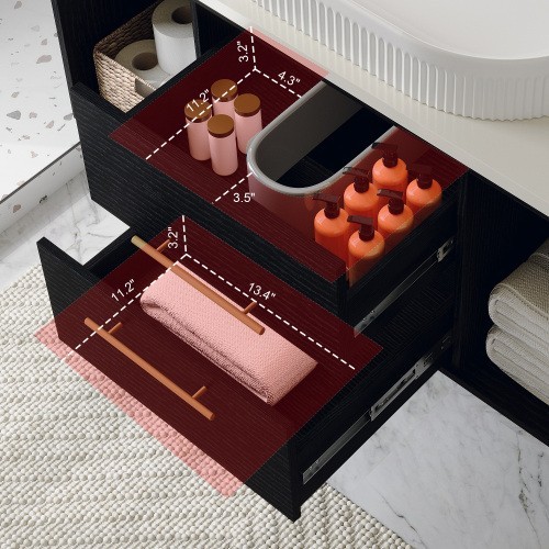 40 inch wide Floating Bathroom Vanity Ceramic Modern Sink Vanity For Bathroom