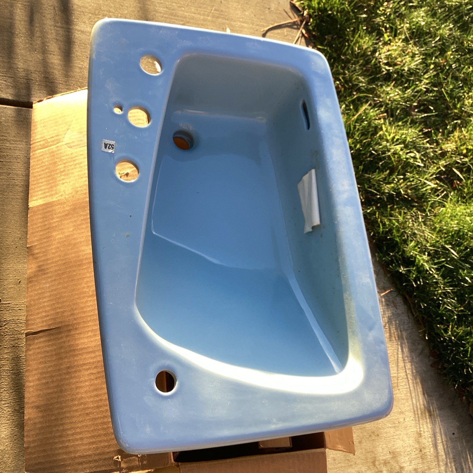 NEW Kohler K-2170 Lady Vanity 28″ Bathroom Sink, SIDE SPRAY HOLE, Cerulean Blue