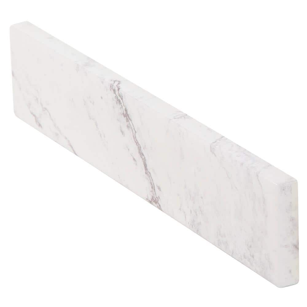 Home Decorators Collection 18 in. W Cultured Marble Vanity Sidesplash in Lunar