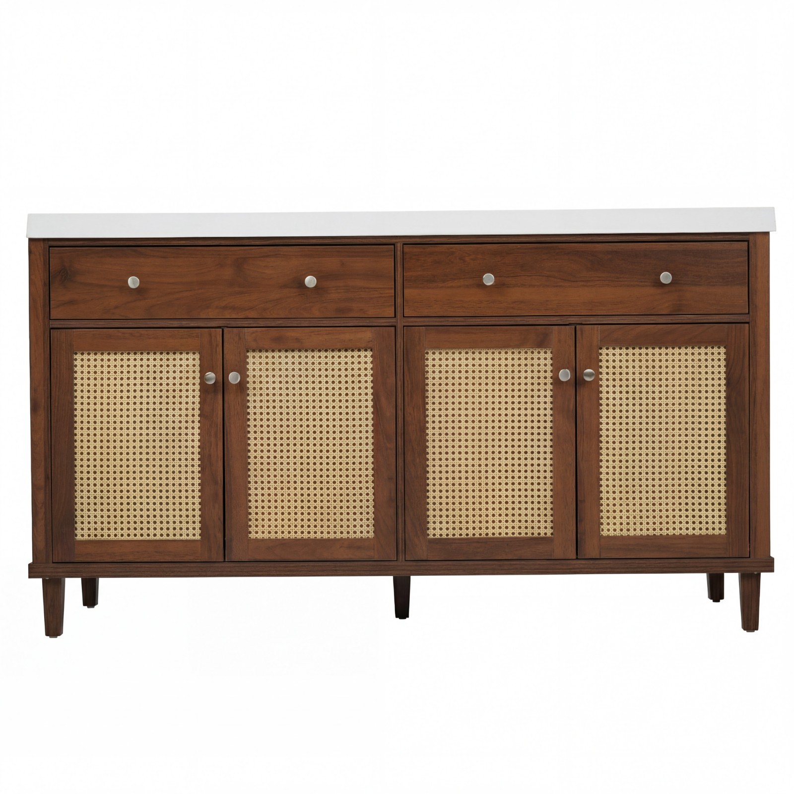 60 Inch Bathroom Vanity with Double Sink,Large Storage Space with 2 Tip-Out Tray