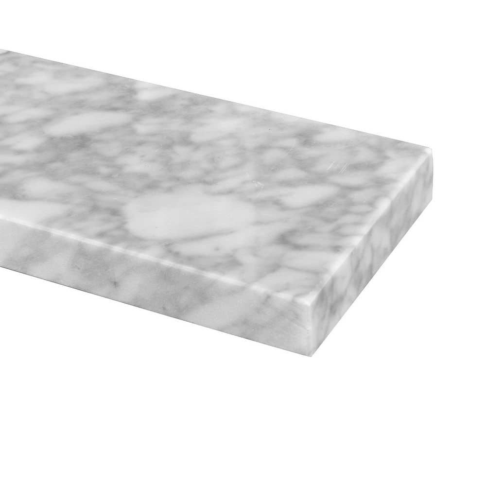 LANDOLT 36 in. W Marble Vanity Backsplash in Carrara White