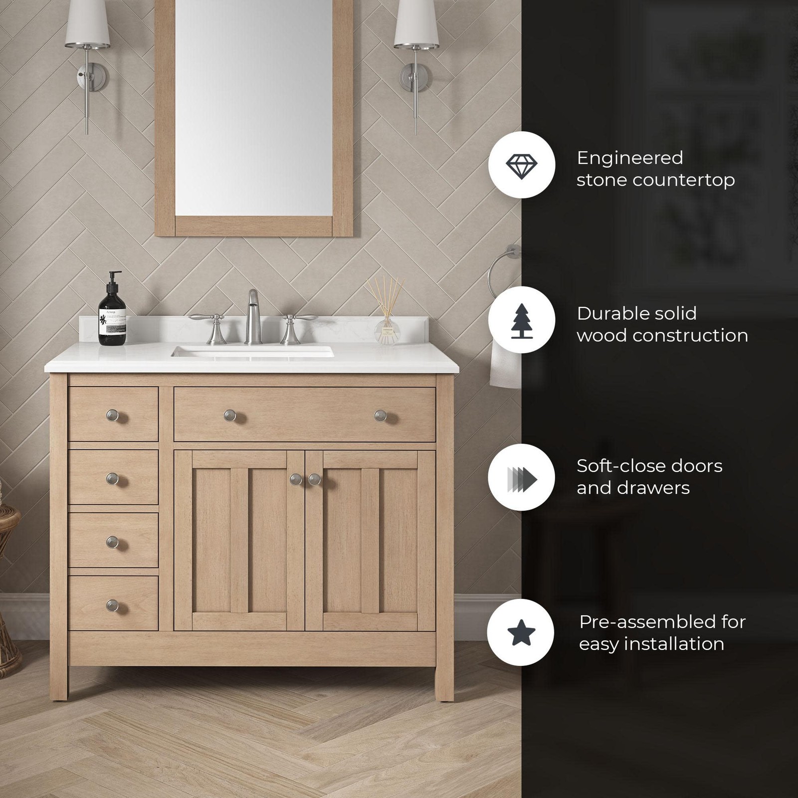 Miseno MV-MAEV42-15VVAR Maeve 42″ – Sahara Birch