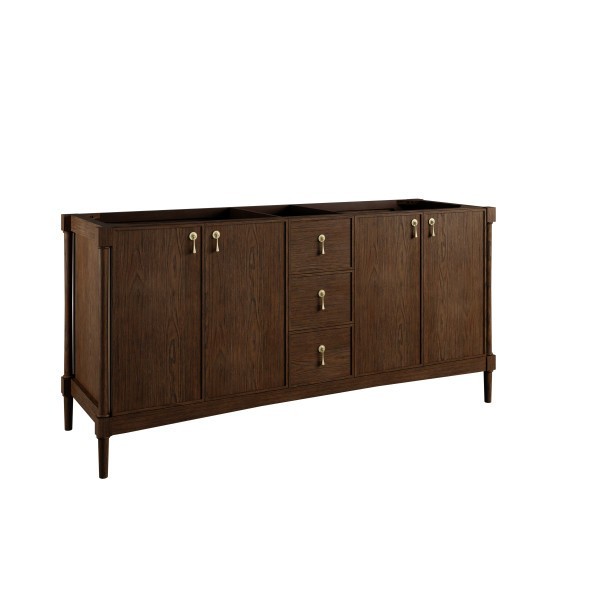 72″ James Martin Kinnsden D680-V72-SBK Double Vanity Cabinet Light Sable Oak