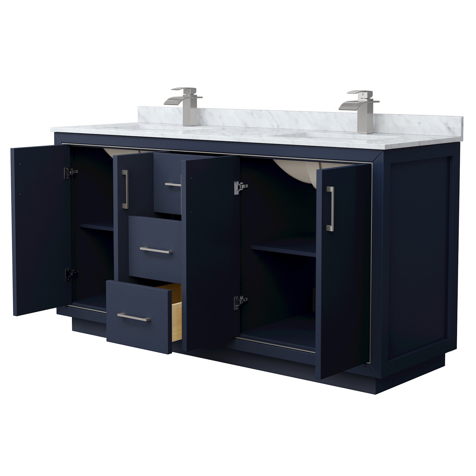 Wyndham Collection WCF1111-66D-NAT-MXX Icon 66″ – Dark Gray / Matte Black