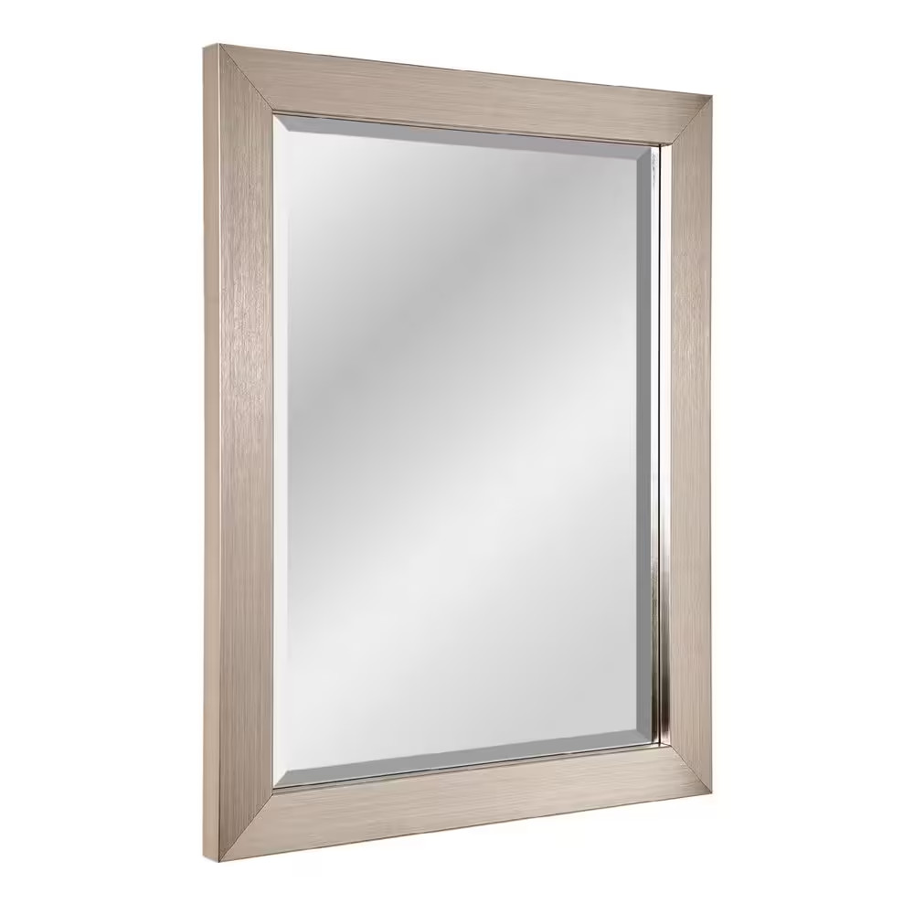 Modern 26 In. W X 32 In. H Framed Rectangular Beveled Edge Bathroom Vanity Mirro