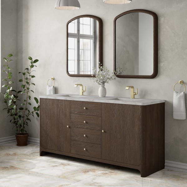 72″ James Martin Gracyn D125-V72-SBL-3VSL Double Vanity Cabinet Victorian Silver