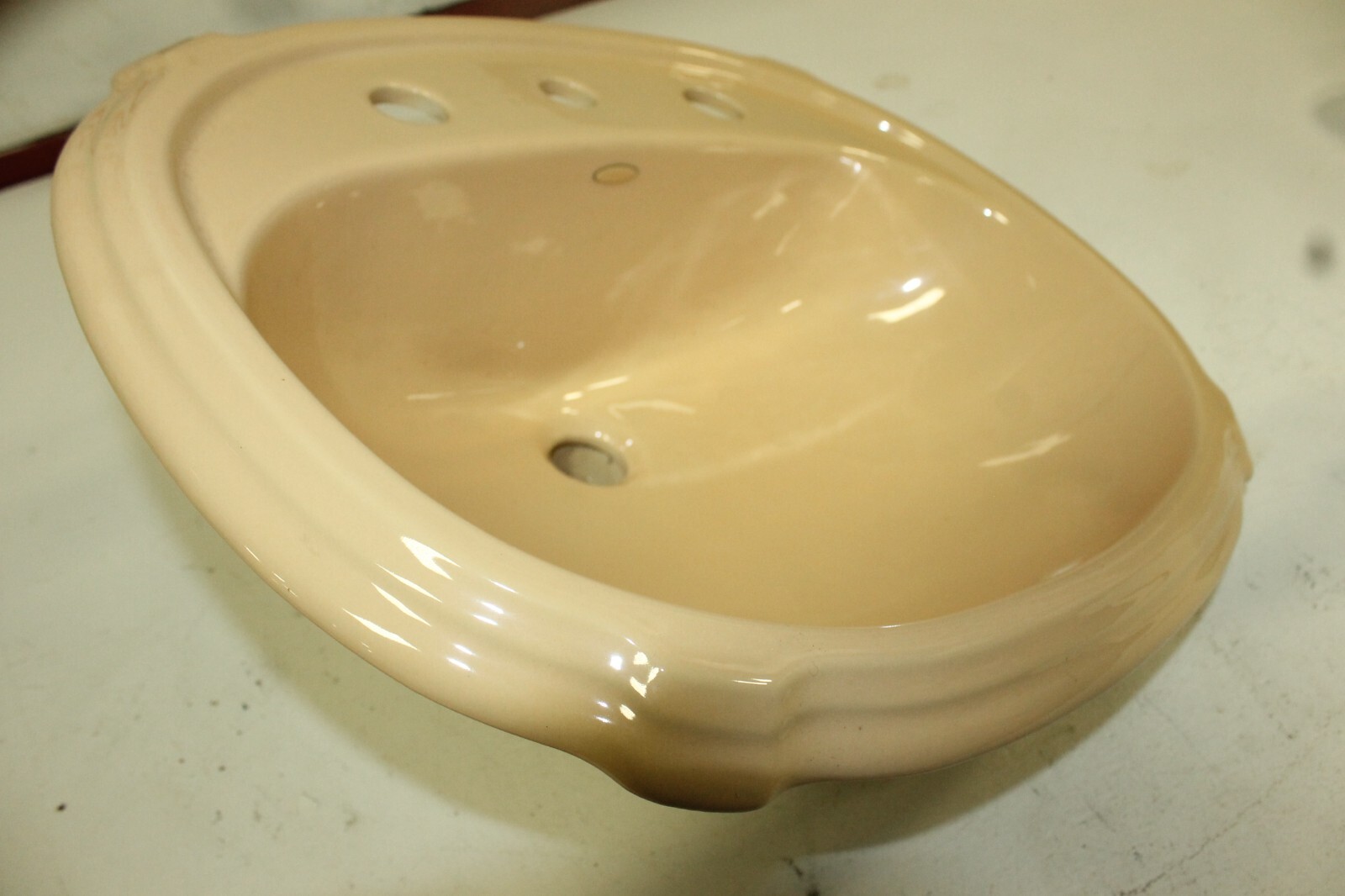 Kohler K-2189-8-98 Portrait Self-Rimming Bathroom Sink, Chamois