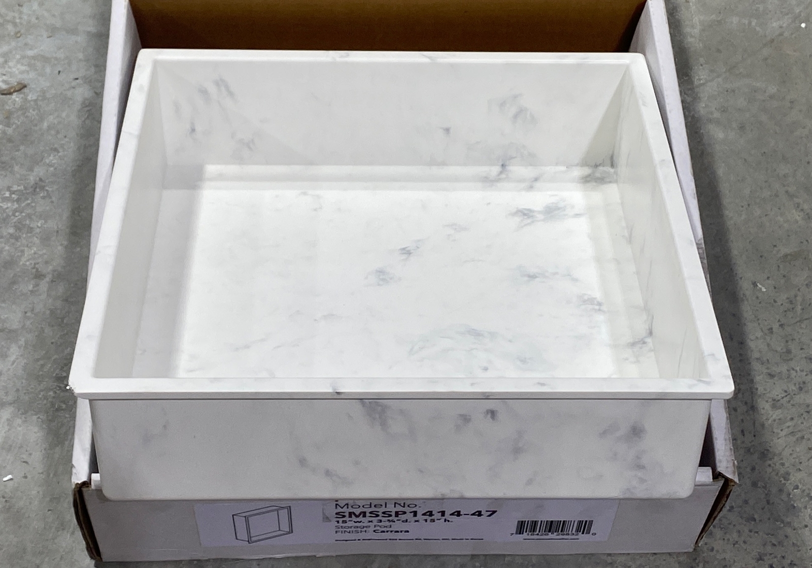 Samuel Mueller – 15″ x 15″ Monterey Solid Surface CMMA Storage Pod – Carrara