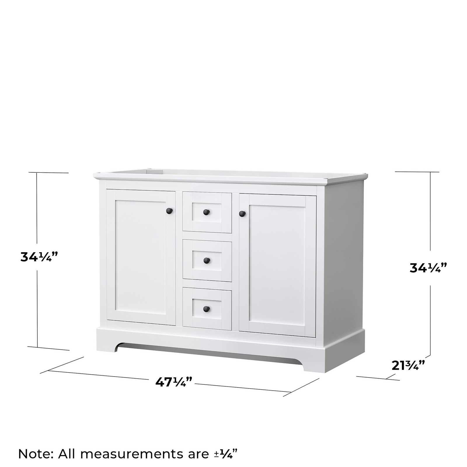 Wyndham Collection WCV232348DCXSXXMXX Avery 48″ Single – White / Brushed Gold
