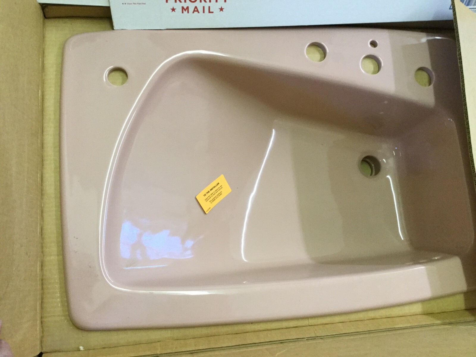 Kohler K-2170-8S-45 Lady Vanity 28″ Bathroom Sink SIDE SPRAY HOLE, WILD ROSE