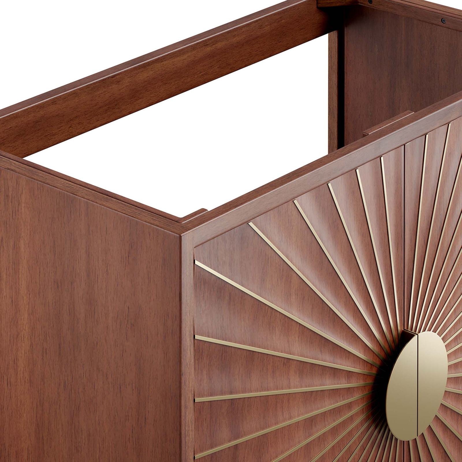 Modway Daylight 36″ Bathroom Vanity Cabinet in Walnut – Sink Basin Not Included