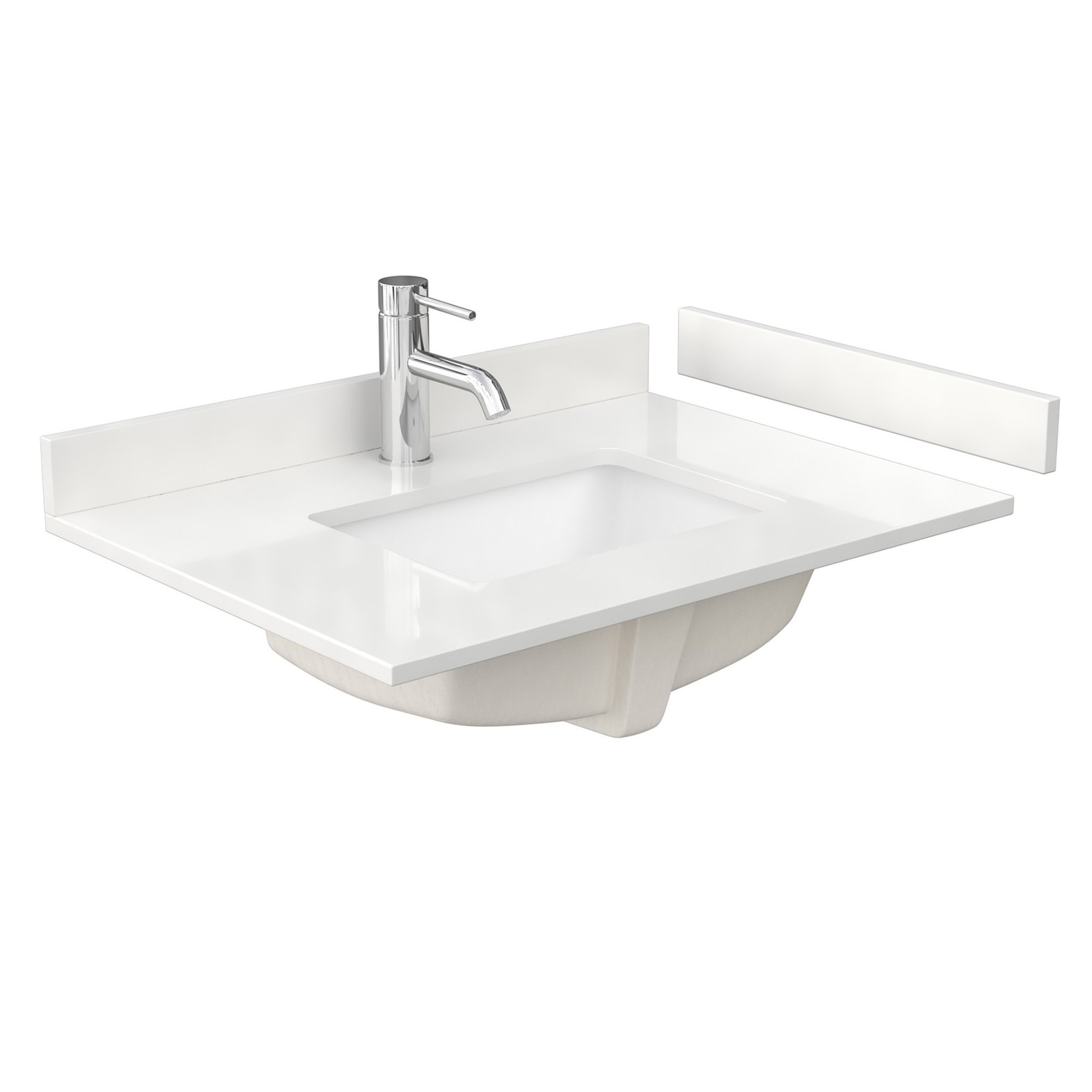 Wyndham Collection WCG2424-30S-QTZ-UNSMXX Beckett 30″ – Whitewashed Oak / White