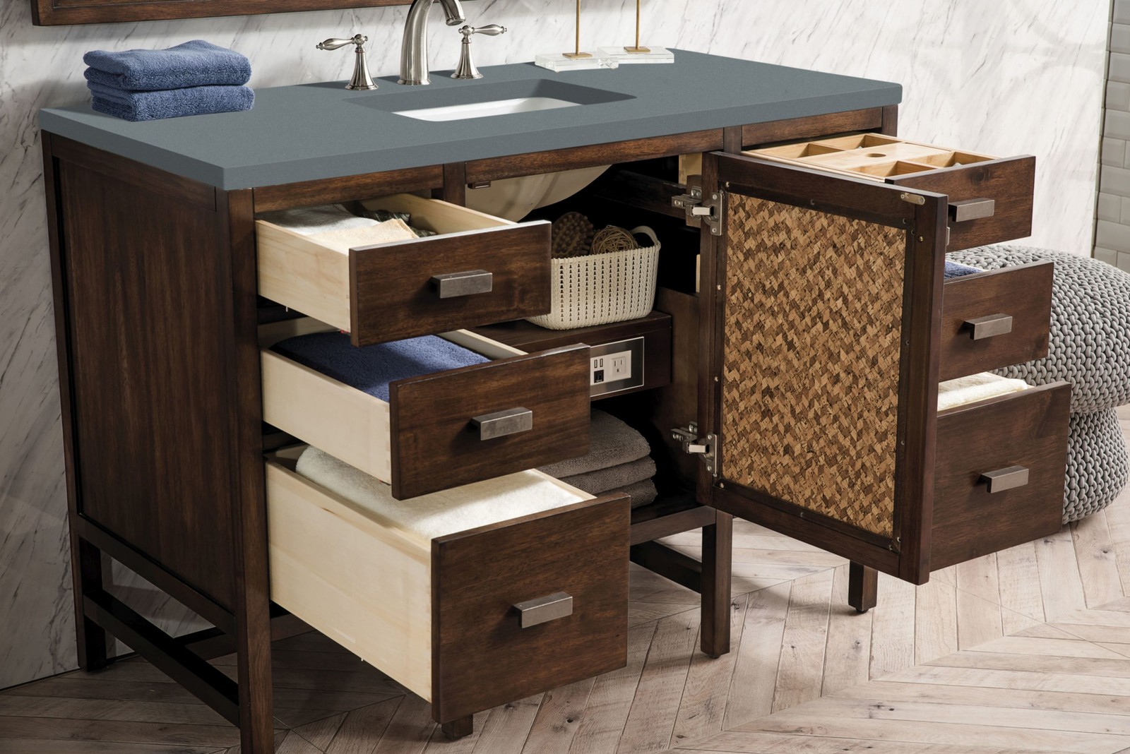 James Martin Vanities E444-V48-3CBL Addison 48″ – Mid Century Acacia