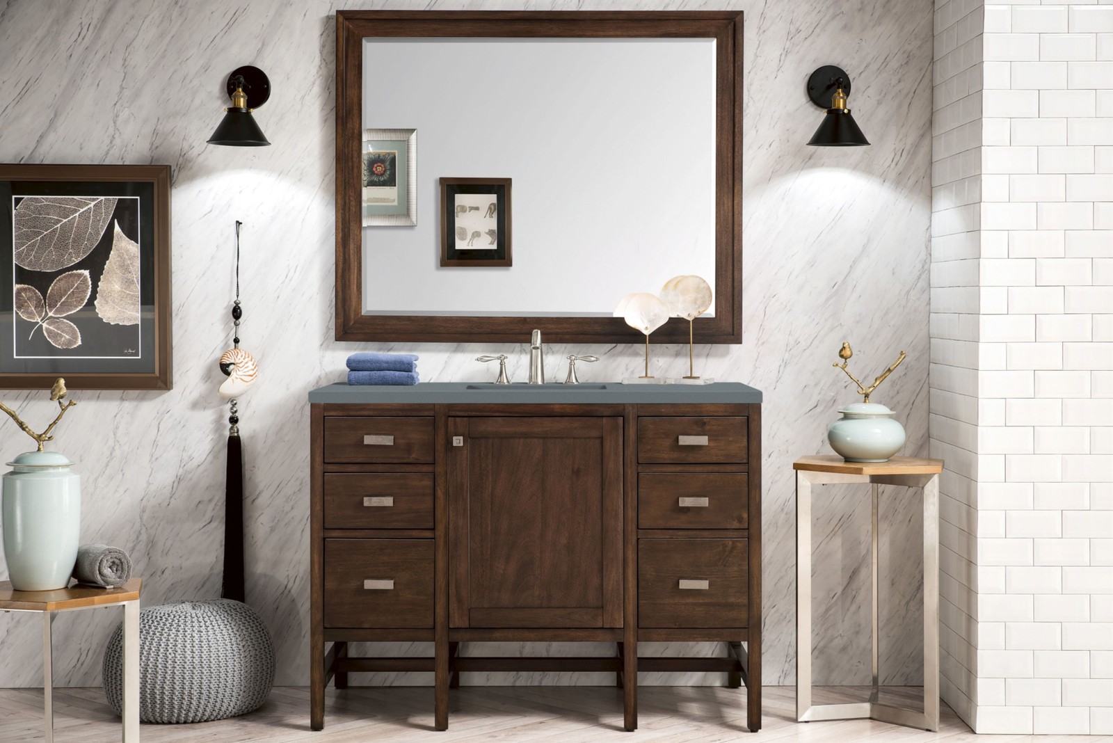 James Martin Vanities E444-V48-3CBL Addison 48″ – Mid Century Acacia