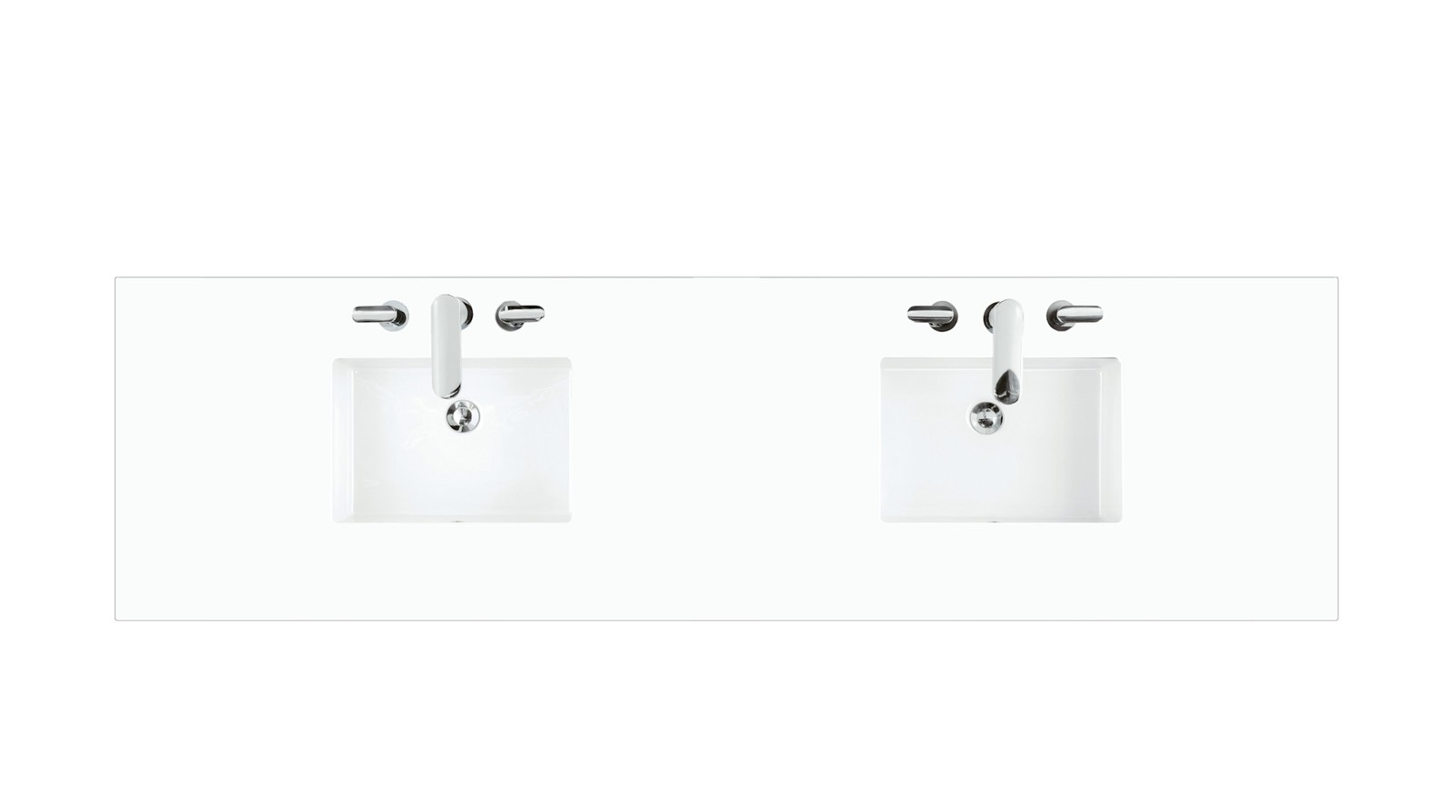 James Martin Vanities 050-S84 84″ Stone Composite Vanity Top – White Zeus