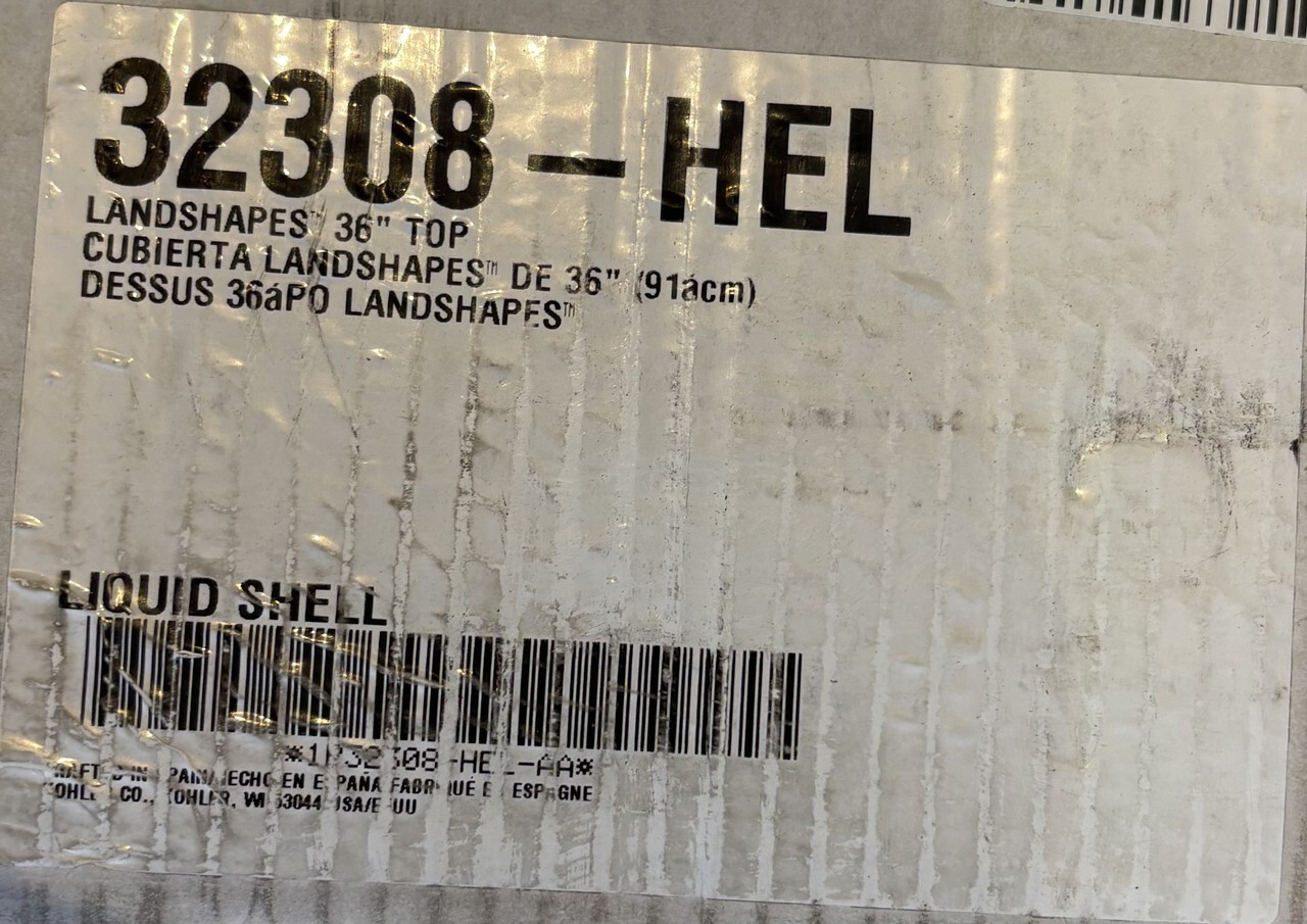 KOHLER 32308-HEL LANDSHAPES 36″ TOP LIQUID SHELL 1P32308-HEL-AA