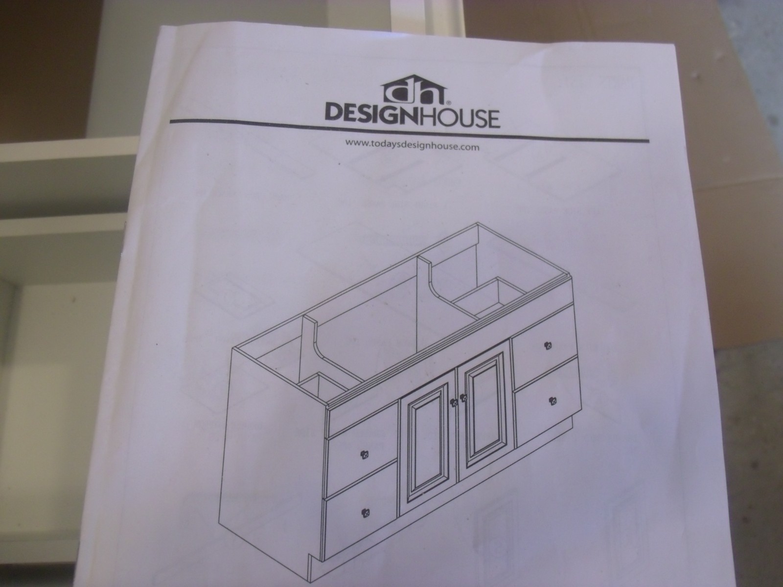 Design House “Wyndham Collection” Bathroom Vanity Without Top Fully Assembled W