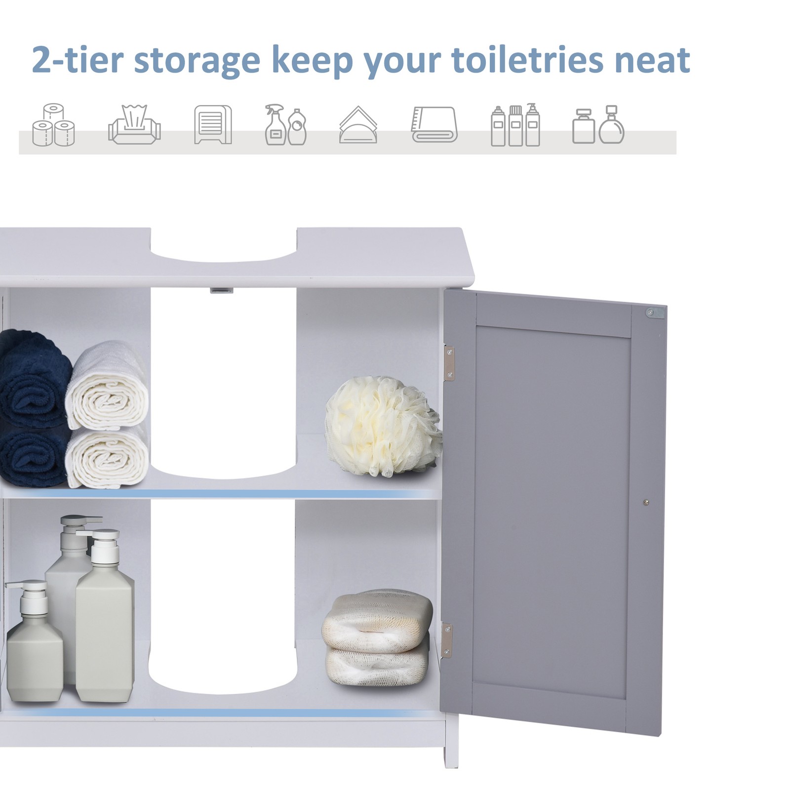 Pedestal Sink Storage Cabinet, Vanity Base Cabinet, Under Sink Bathroom Cabinet