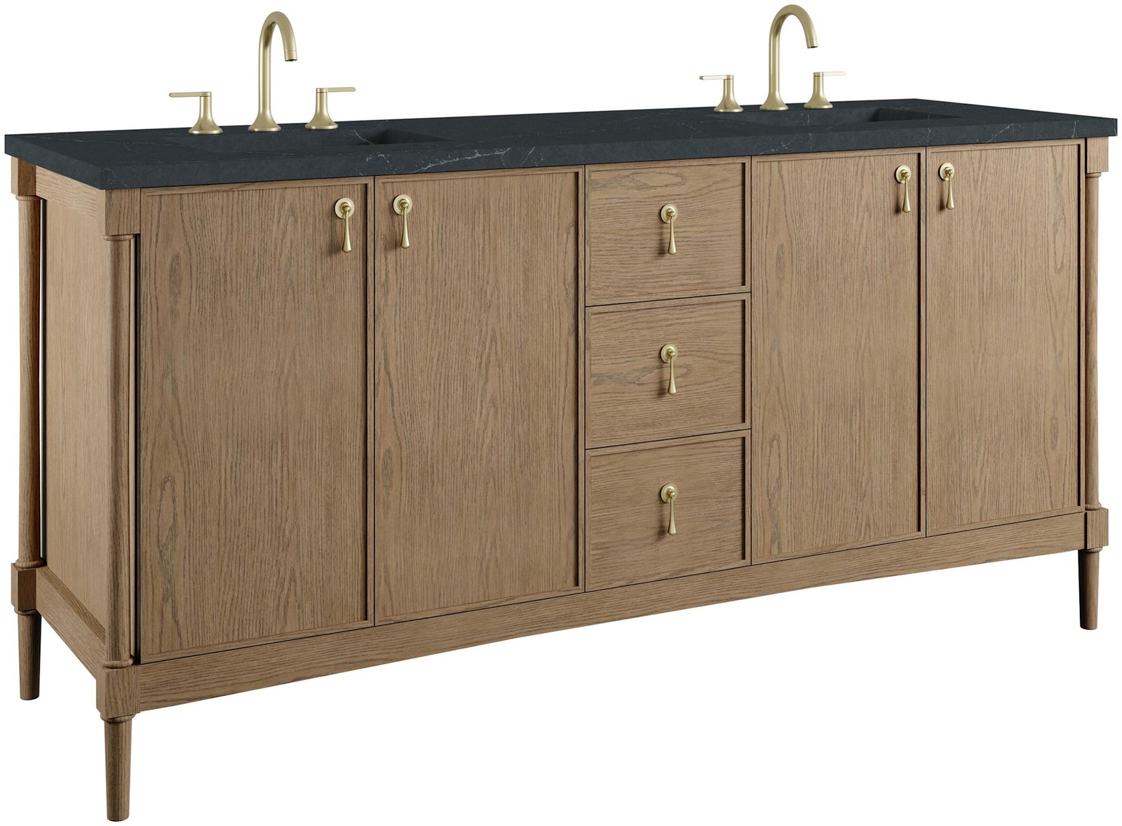 James Martin Vanities D680-V72-3CSP Kinnsden 72″ – Sable Oak