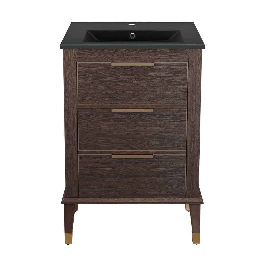Swiss Madison SM-BV390MB Hugo 24″ – Brown Oak / Matte Black