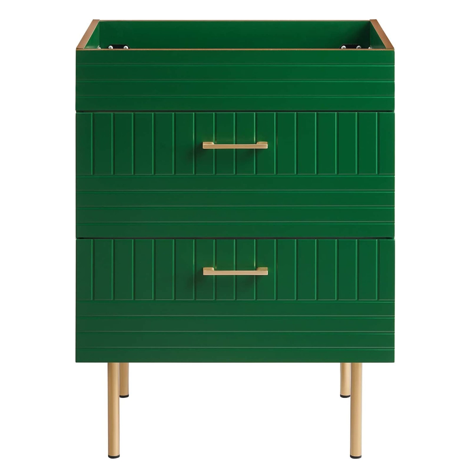 Modway Daybreak 23.5″ Particleboard MDF Wood and Metal Bathroom Vanity in Green