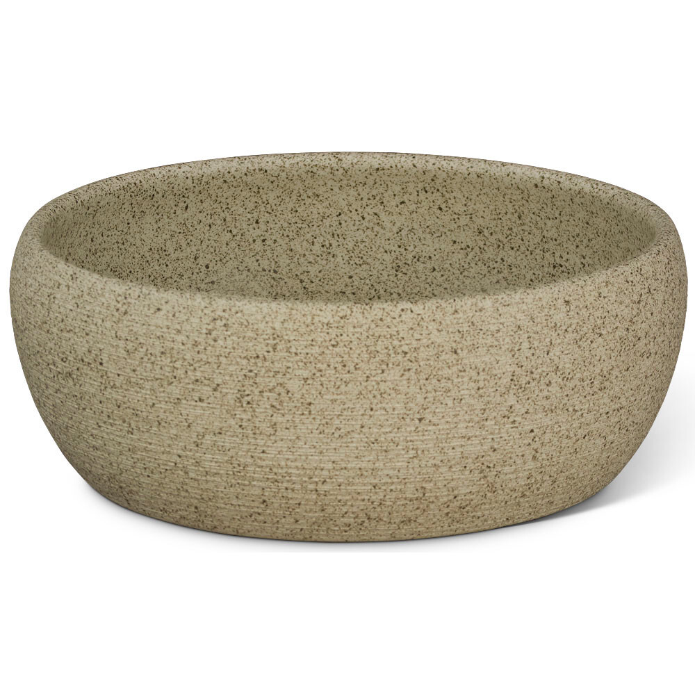 US Seller – 15in Off White Modern Oriental Porcelain Basin