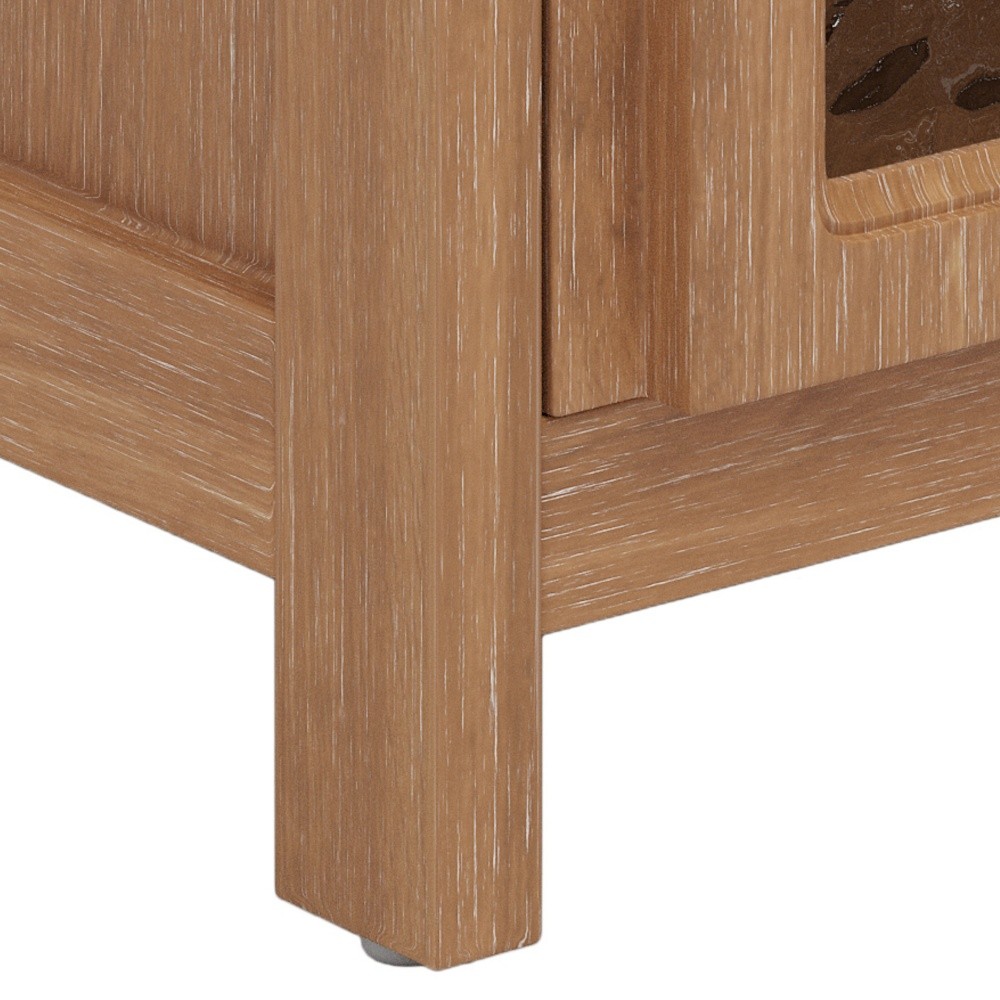 30 Inches Bathroom Vanity with Ceramic Sink, Vintage Rustic Bathroom Cabinet