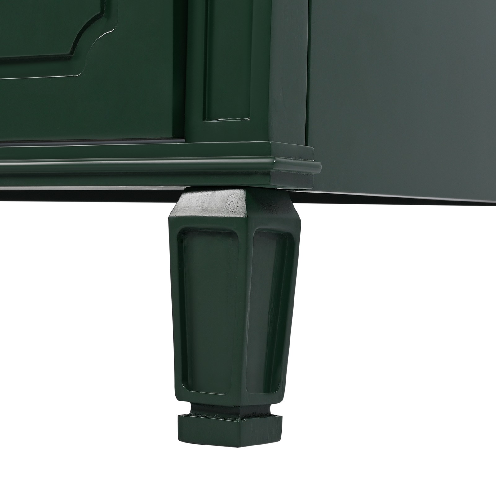 30″ Bathroom Vanity with Ceramic Sink, Green, Soft-Close Door & Drawer