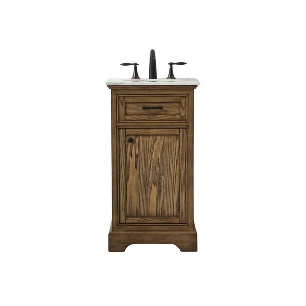 Elegant Decor Americana 19″ Aluminum Alloy Single Bathroom Vanity in Driftwood