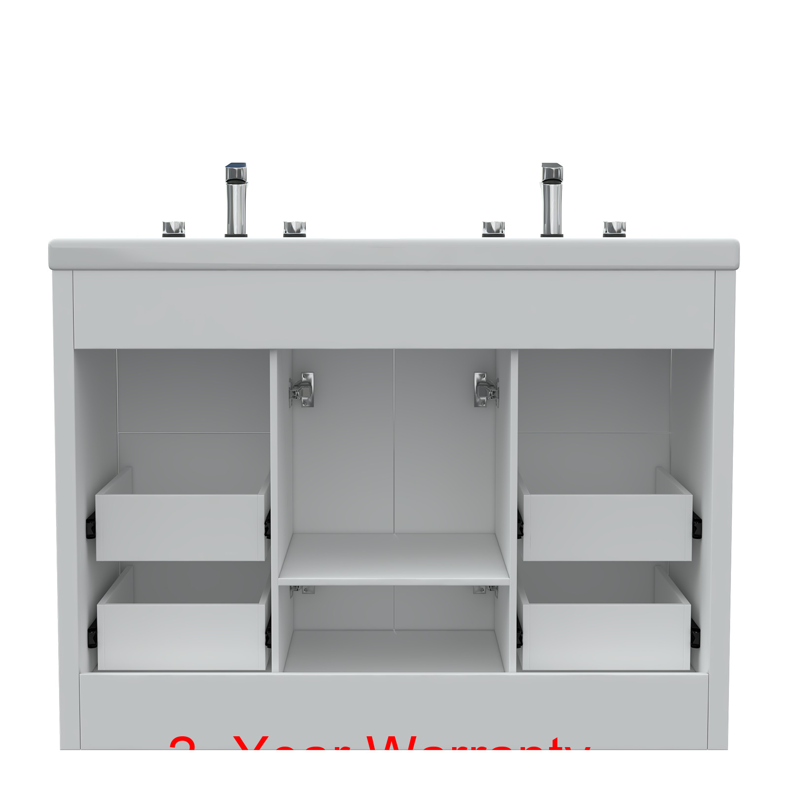 47″ Solid Freestanding Bathroom Vanity Unit Sink Combo Storage Cabinet Drawers