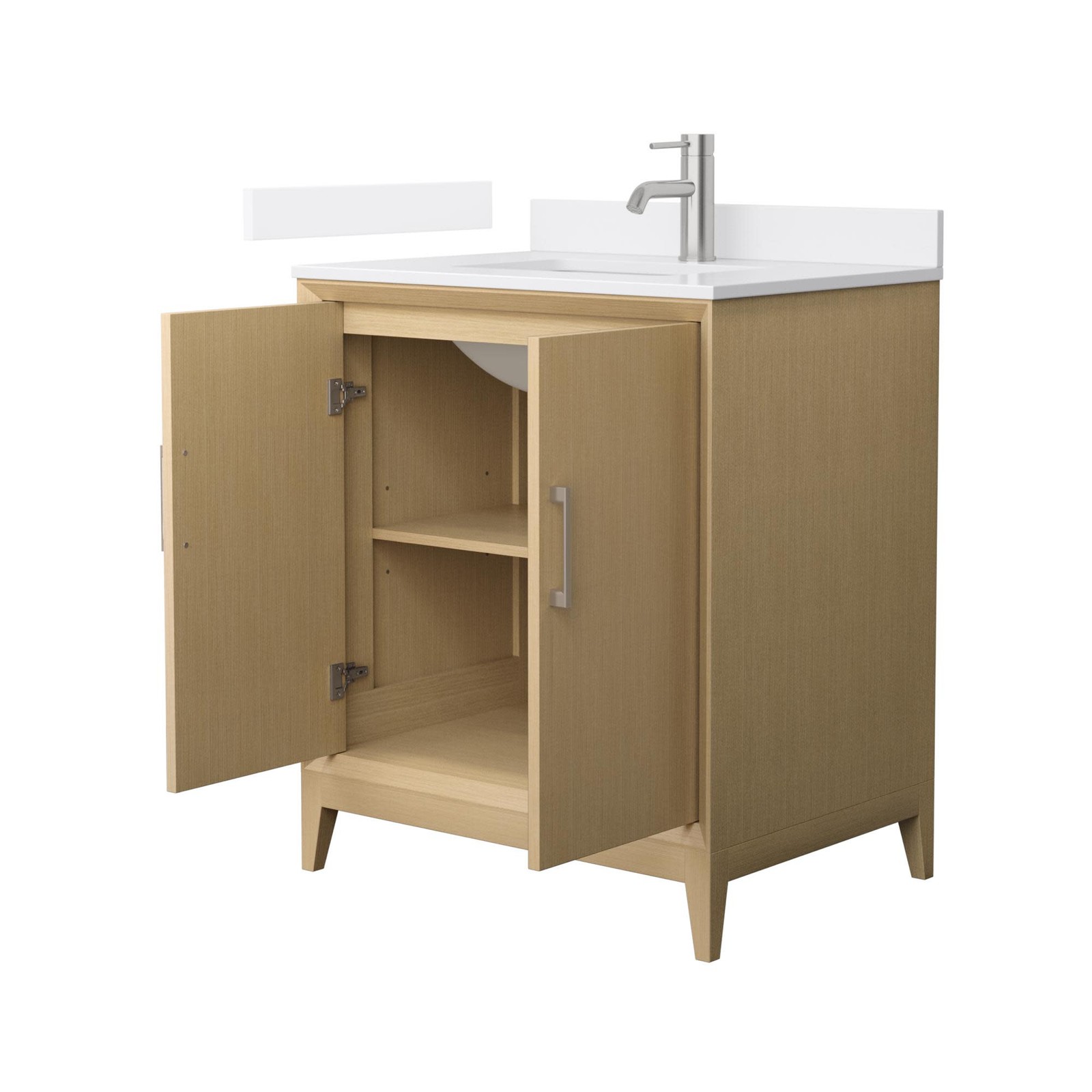 Wyndham Collection WCH7575-30S-VCA-MXX Janna 30″ – White Oak / White Cultured