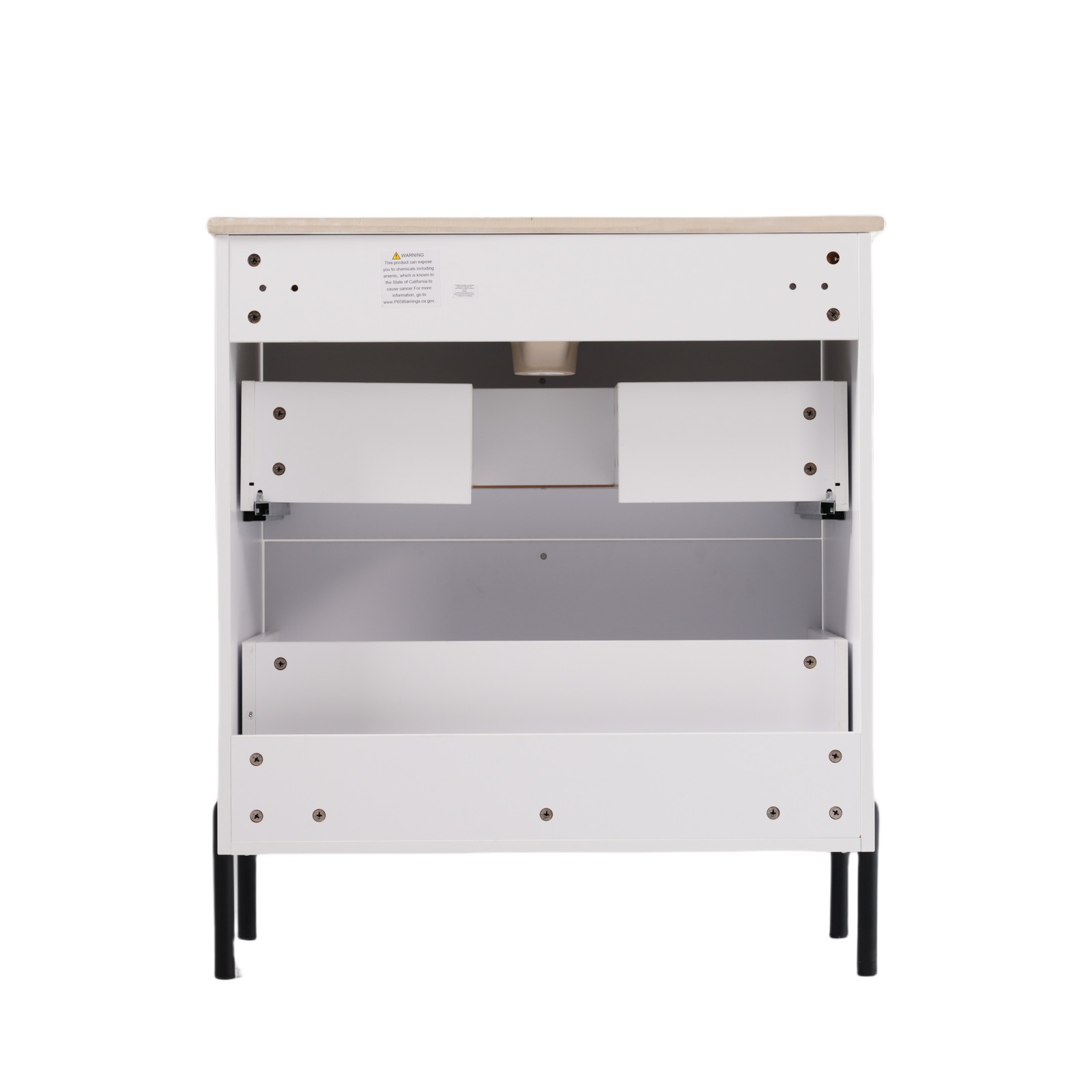 30″ Bathroom Vanity w/Ceramic Sink&Full-Extension Drawers Modern Storage Cabinet