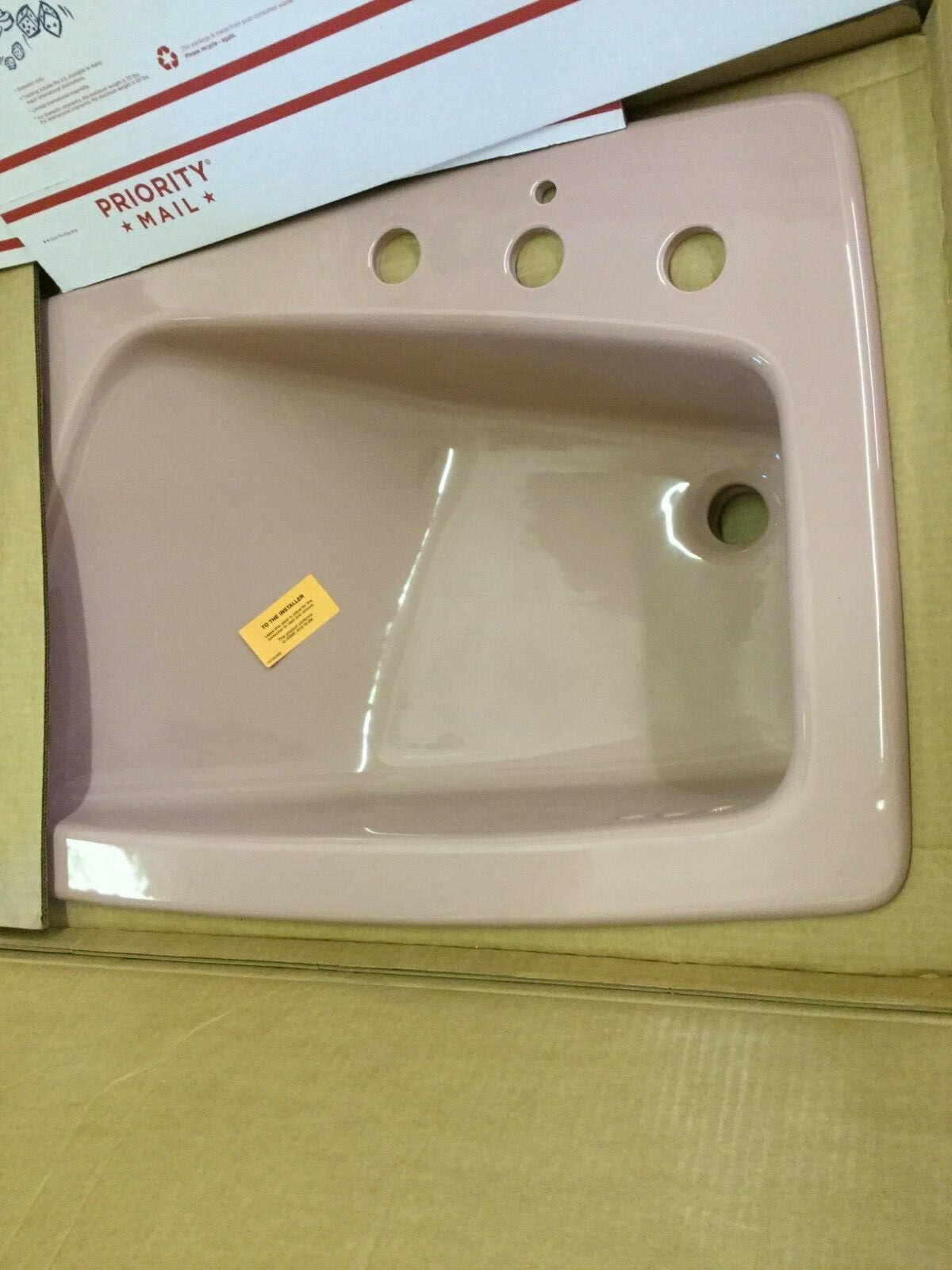 Kohler K-2170-8S-45 Lady Vanity 28″ Bathroom Sink SIDE SPRAY HOLE, WILD ROSE