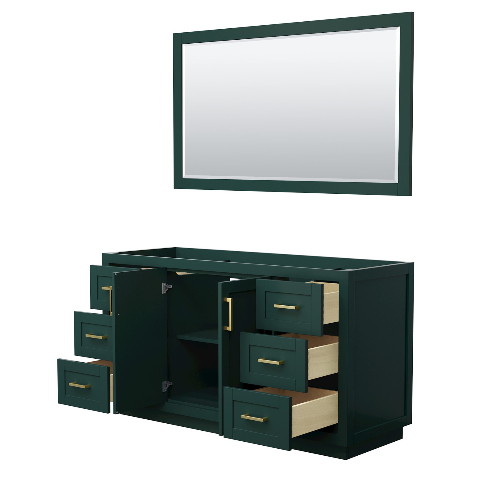 Wyndham Collection WCF2929-60S-CX-M58 Miranda 60″ Single – White / Brushed Gold