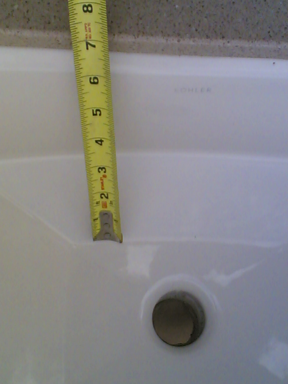 NEW (Display) Elegant GRANITE Bathroom VANITY TOP + Kohler Sink (61 x 22)