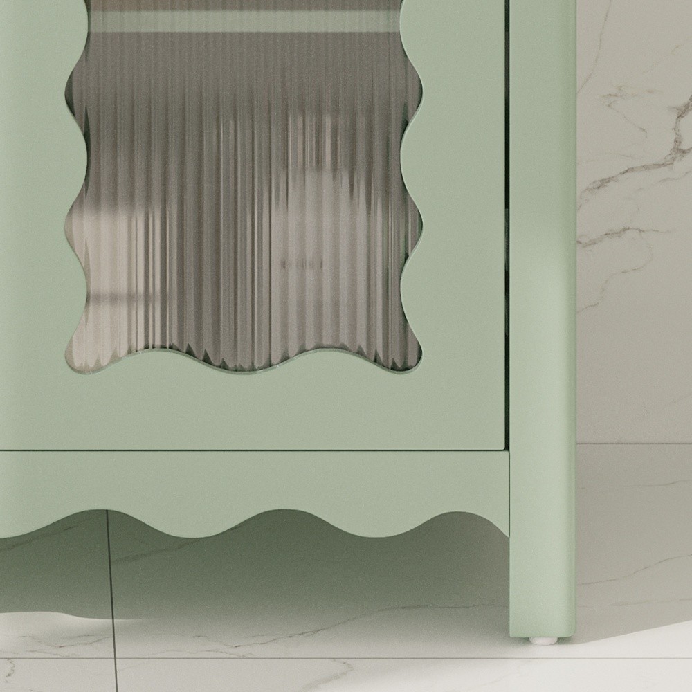 31″Bathroom Vanity Freestanding with Tempered Sink, Modern Storage Cabinet