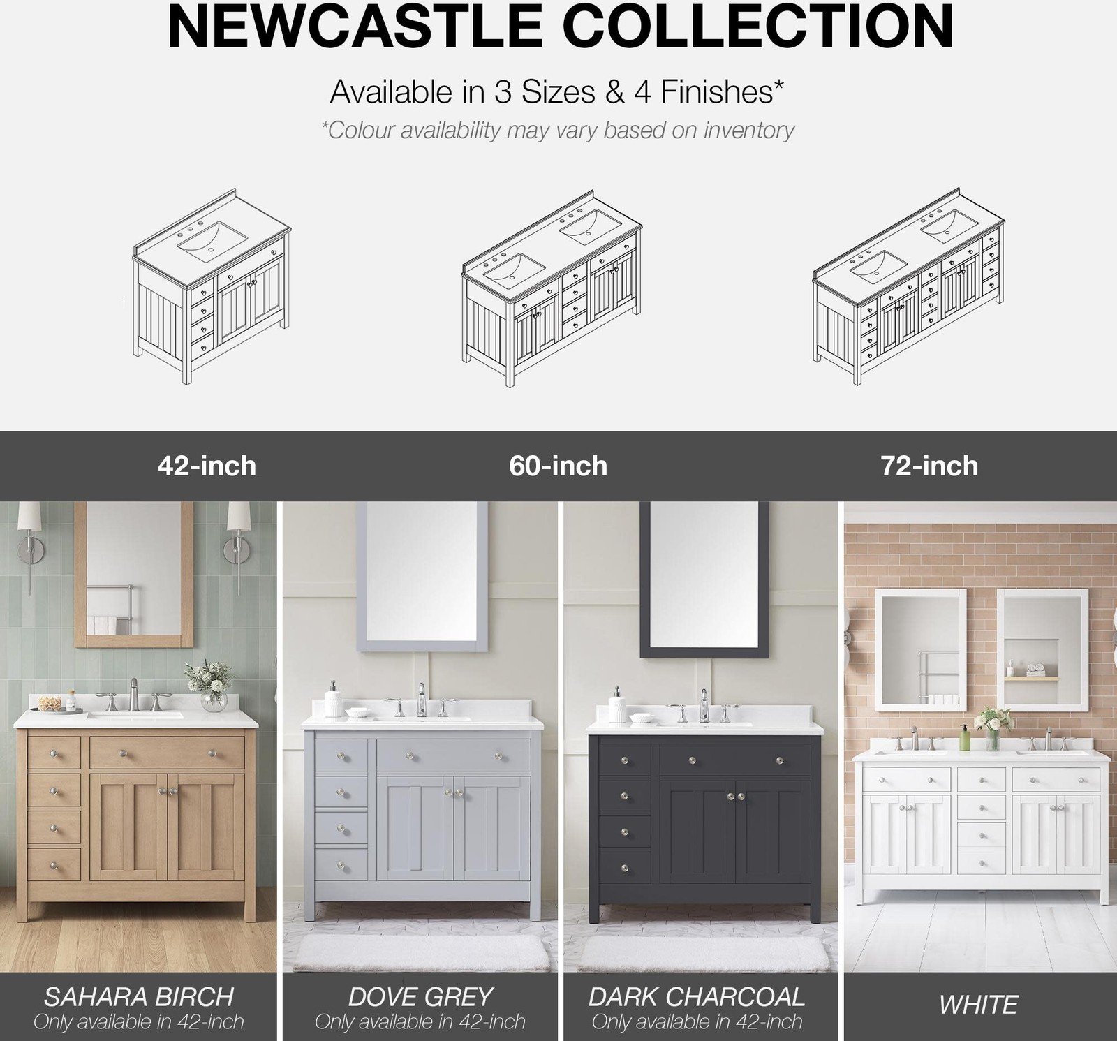 Ove Decors Newcastle 42 Newcastle 42″ – Sahara Birch