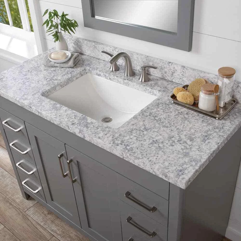 Home Decorators Collection 49 x 22 in Cultured Marble Sink Vanity Top in Everest