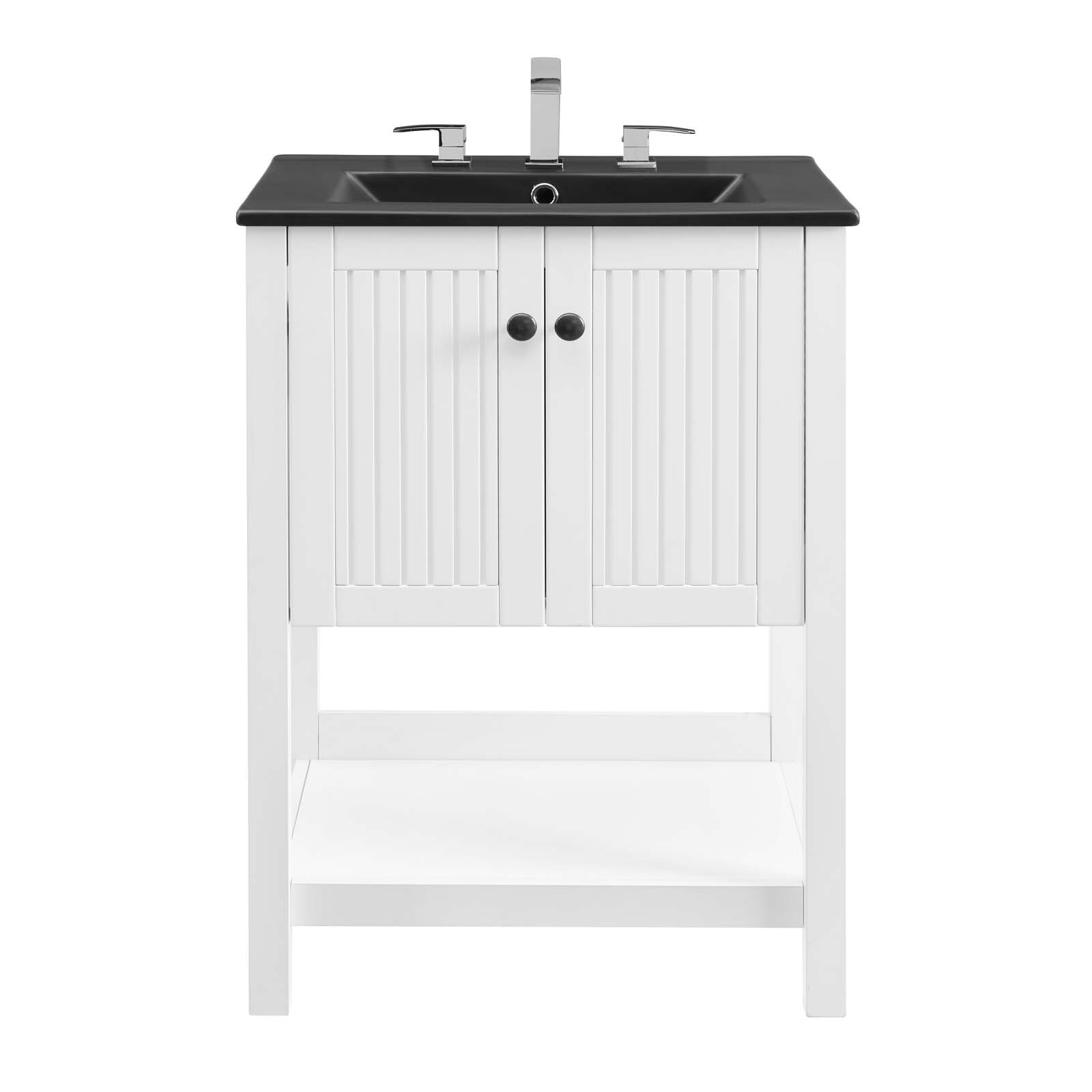 Modway Steam 24″ Bathroom Vanity With Sink in White Black