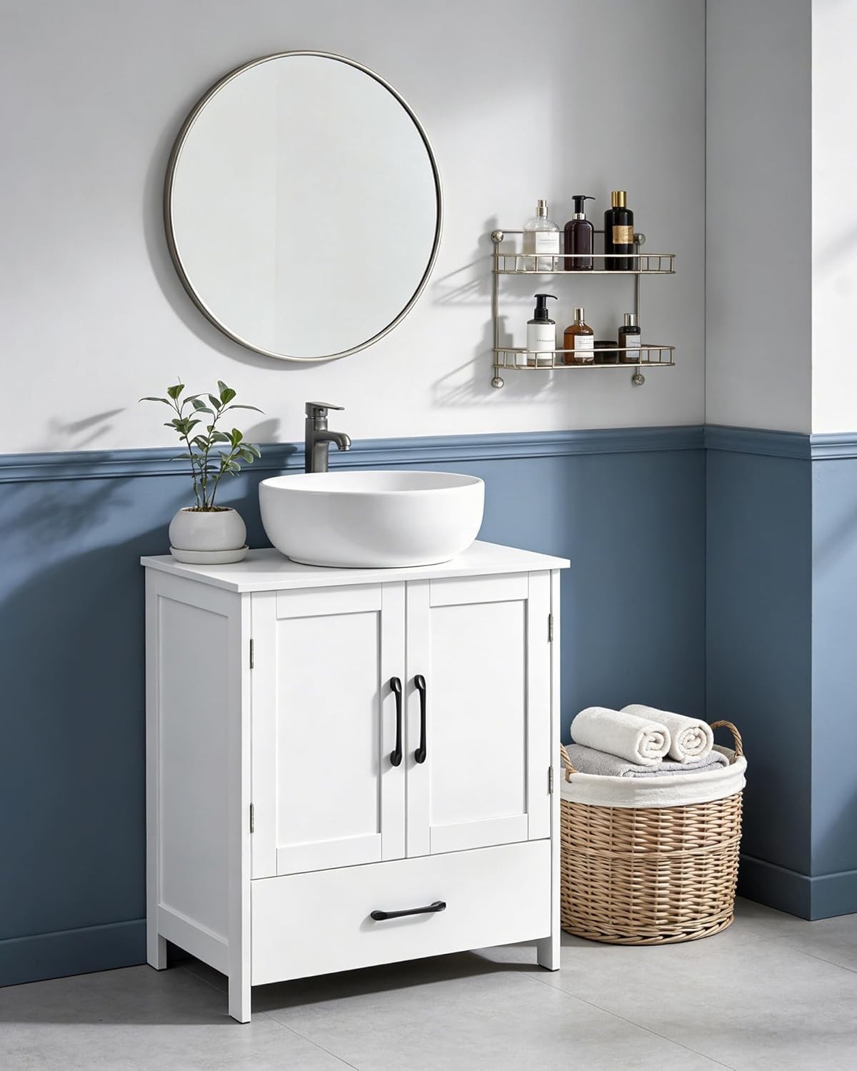 Bathroom Vanity Sink Cabinet, Under Sink Storage Cabinet with 2 Doors,