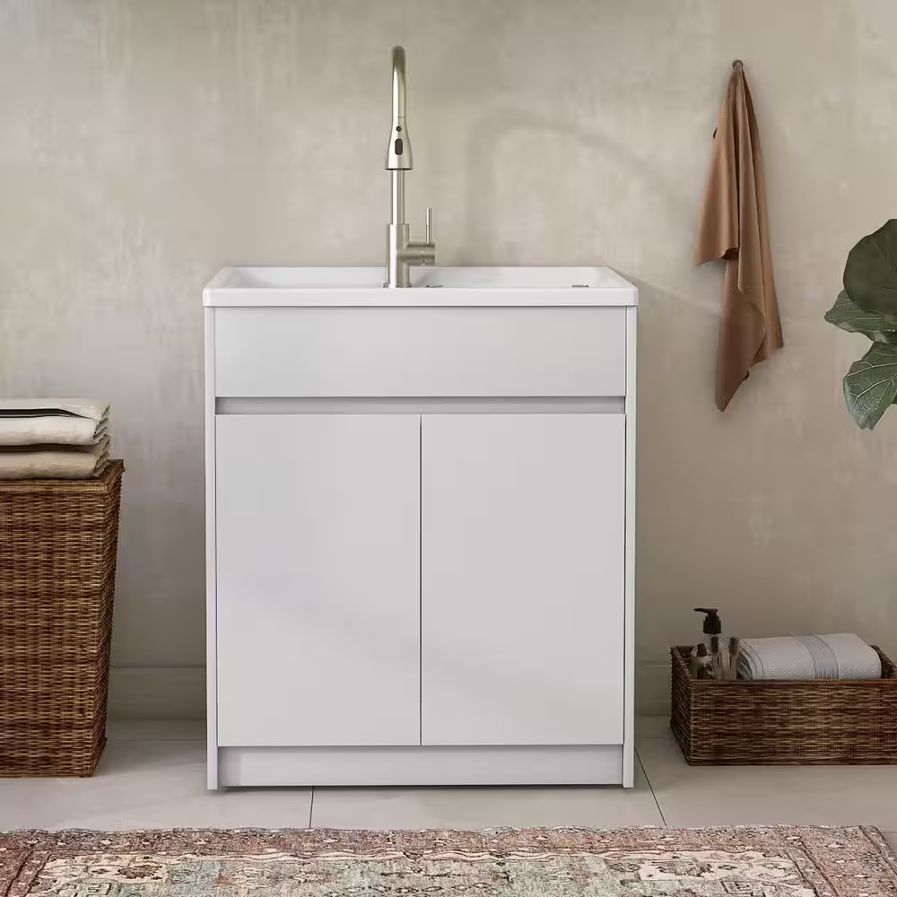 Lau 29.5 In. Wx 21.5 In.Dx 34 In.H Freestanding Bath Vanity Cabinet without Top