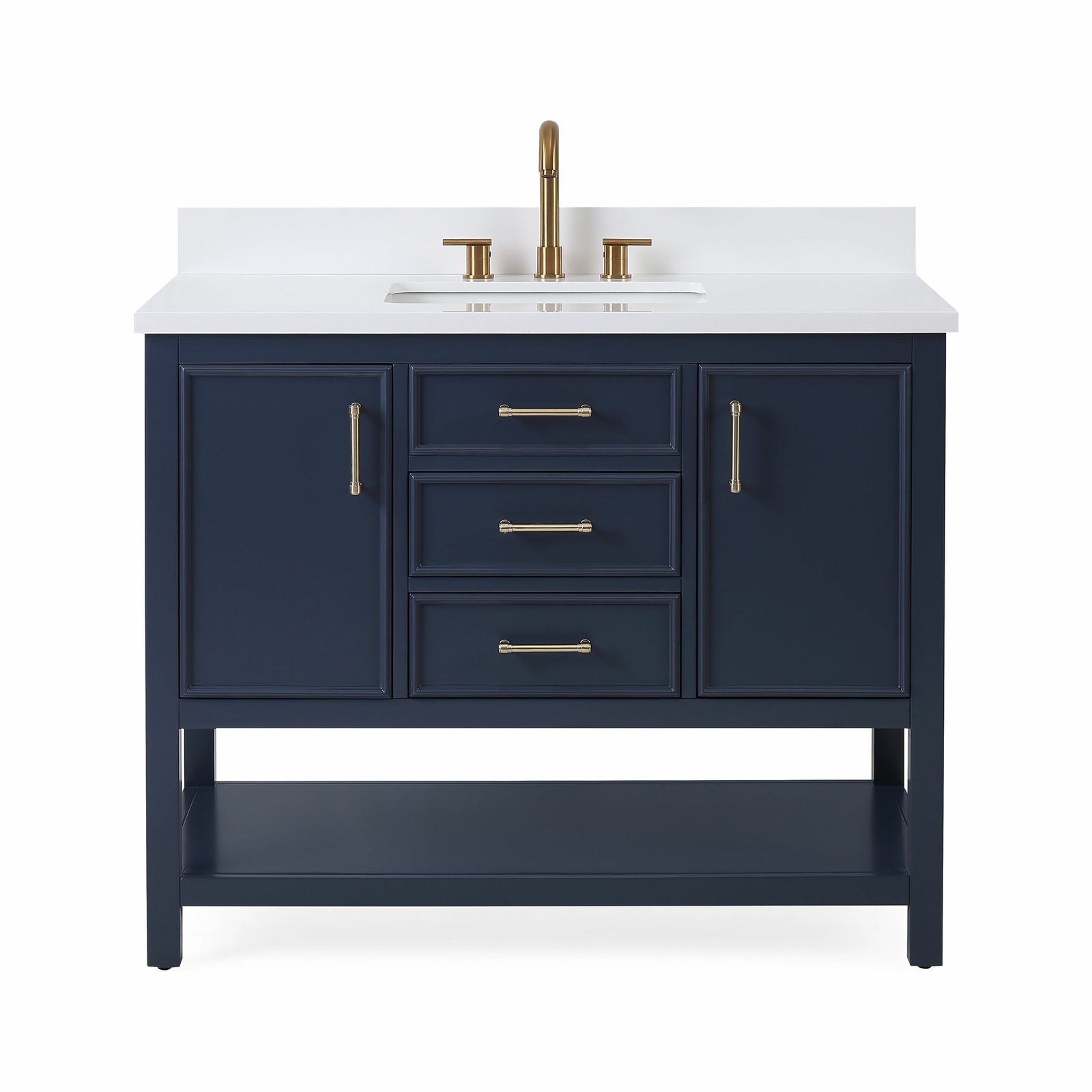 42 inch Navy Blue Color Finish Single Sink Bathroom Vanity – Felton 7220NB